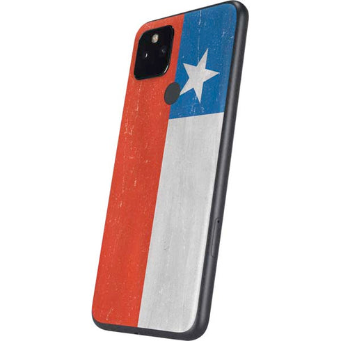 Chile Flag Distressed Google Pixel 5a Skin